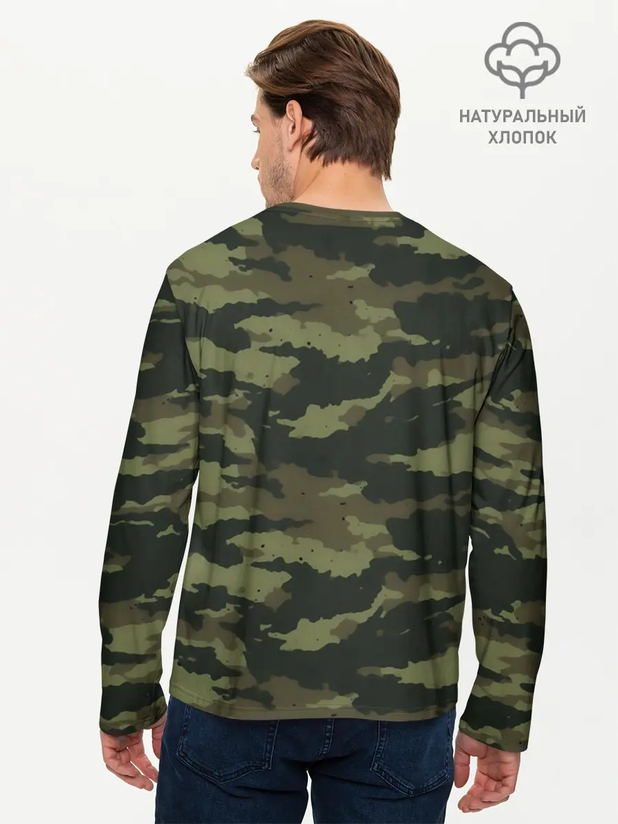 Мужской лонгслив базовый / Слава ВДВ! (P007_P004ooo2084191, P004ooo2084191)