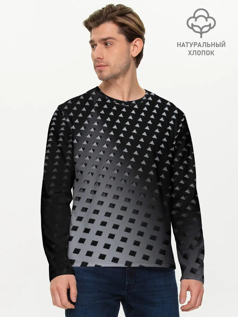 Мужской лонгслив базовый / Текстура. (P007_P004ooo2086703, P004ooo2086703)