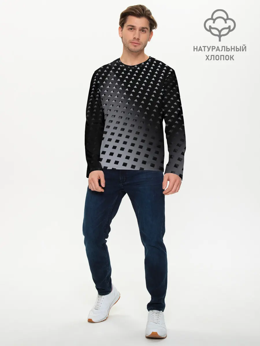 Мужской лонгслив базовый / Текстура. (P007_P004ooo2086703, P004ooo2086703)