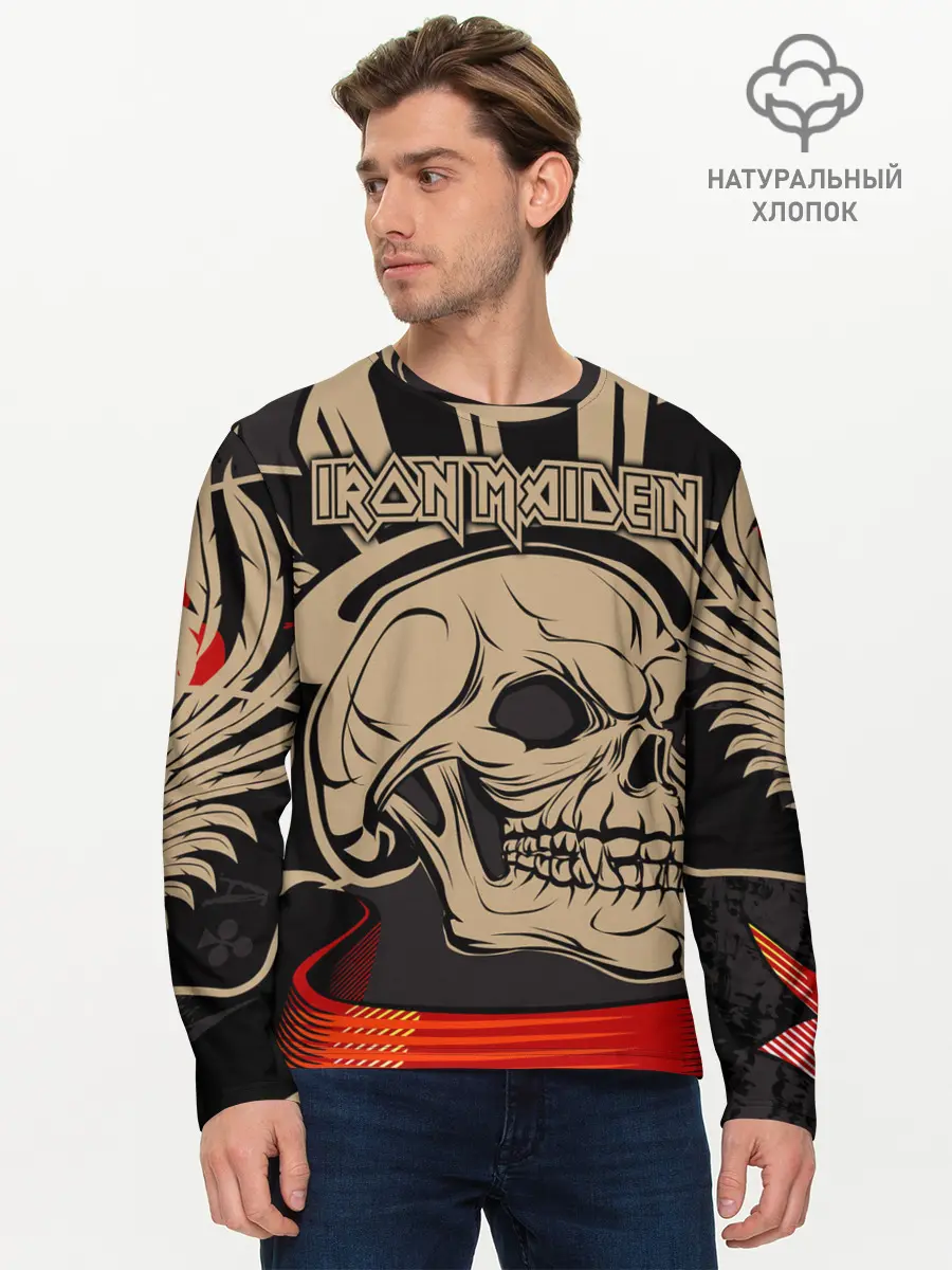 Мужской лонгслив базовый / Iron Maiden (P007_P004ooo2087765, P004ooo2087765)
