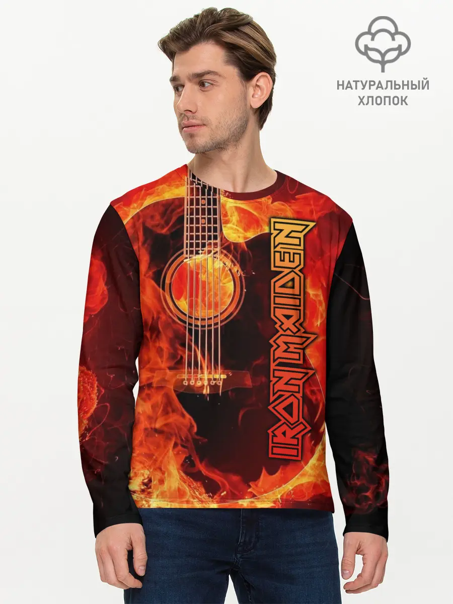 Мужской лонгслив базовый / Iron Maiden (P007_P004ooo2089083, P004ooo2089083)