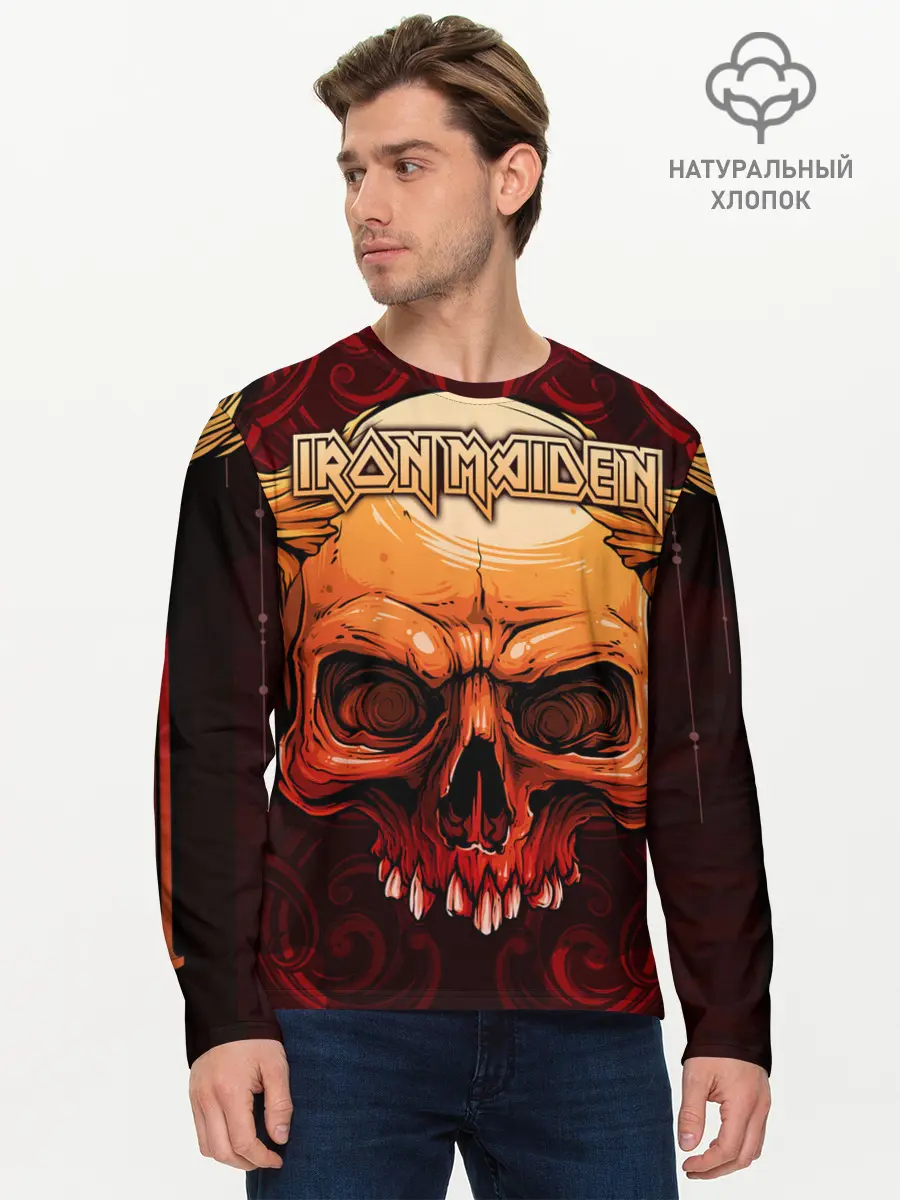 Мужской лонгслив базовый / Iron Maiden (P007_P004ooo2089095, P004ooo2089095)