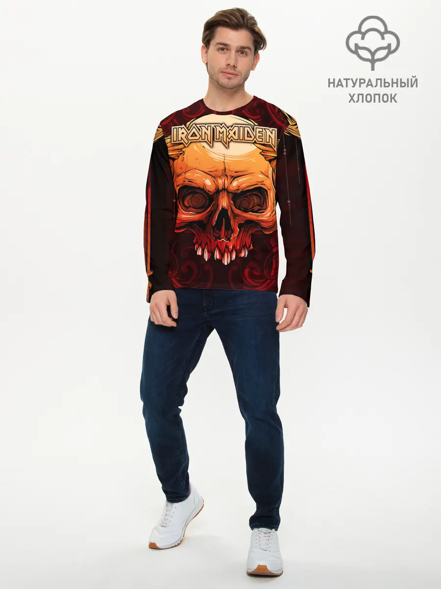 Мужской лонгслив базовый / Iron Maiden (P007_P004ooo2089095, P004ooo2089095)