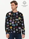 Мужской лонгслив базовый / NBA Pattern | НБА Паттерн (P007_P004ooo2089145, P004ooo2089145)