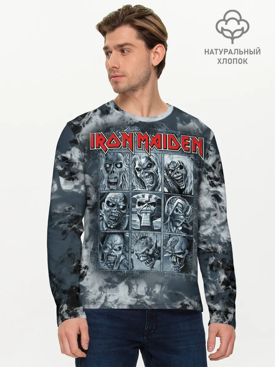 Мужской лонгслив базовый / Iron Maiden (P007_P004ooo2088873, P004ooo2088873)