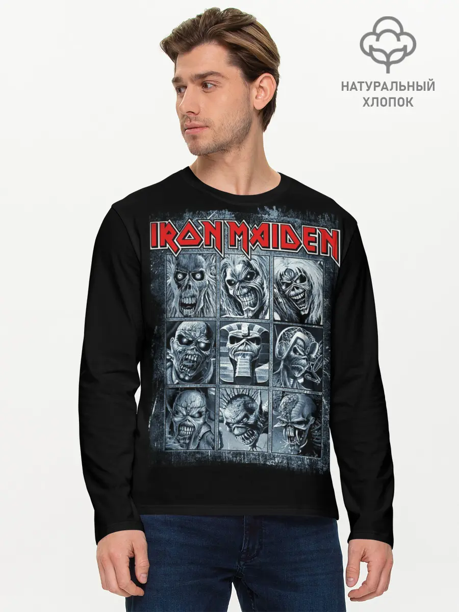 Мужской лонгслив базовый / Iron Maiden (P007_P004ooo2088879, P004ooo2088879)