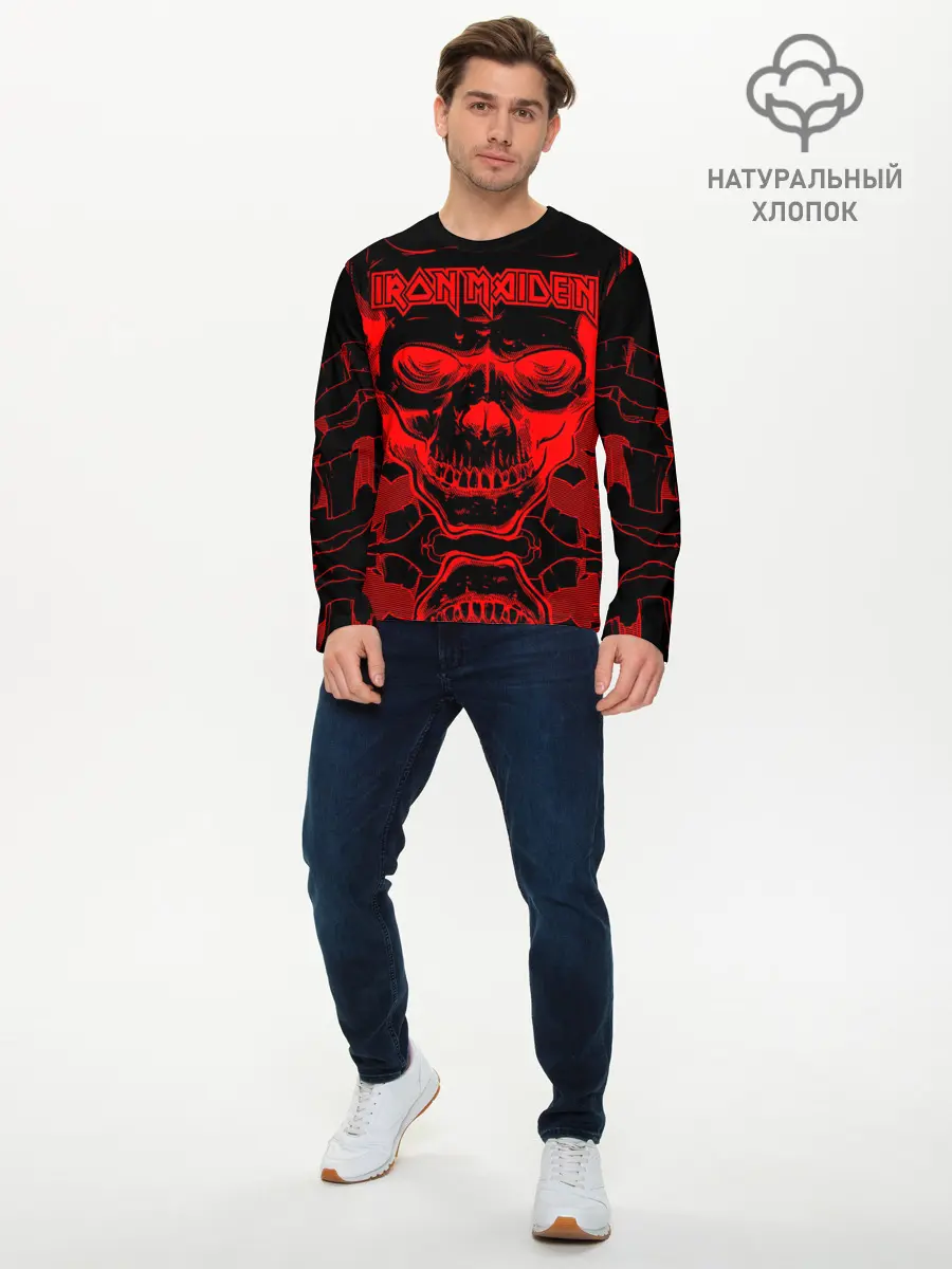 Мужской лонгслив базовый / Iron Maiden (P007_P004ooo2088901, P004ooo2088901)