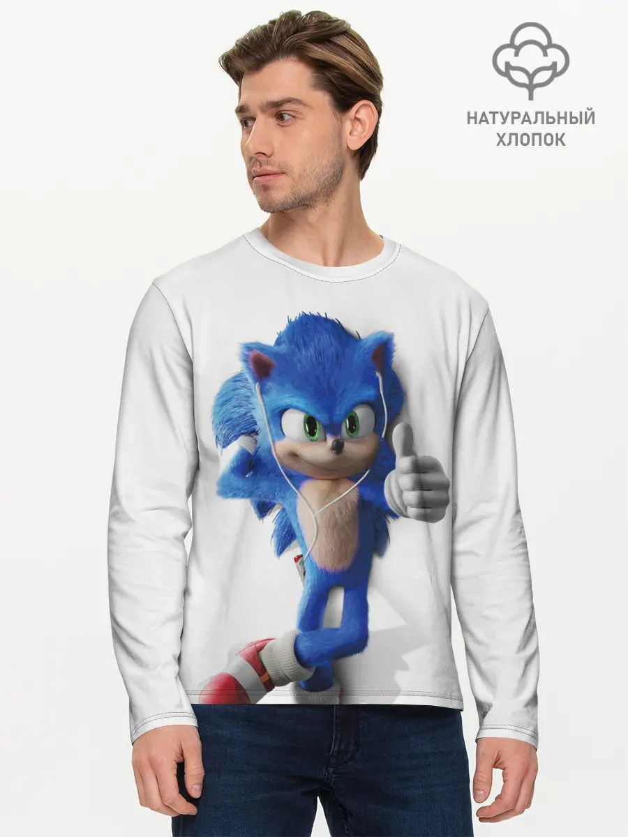 Мужской лонгслив базовый / SONIC (P007_P004ooo2089767, P004ooo2089767)