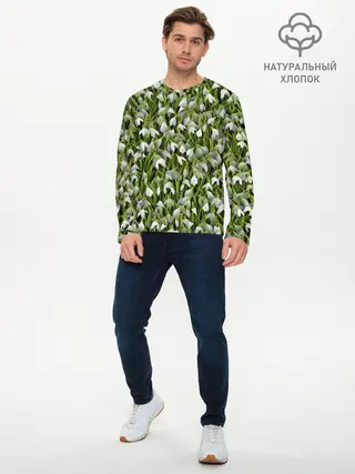Мужской лонгслив базовый / Подснежники