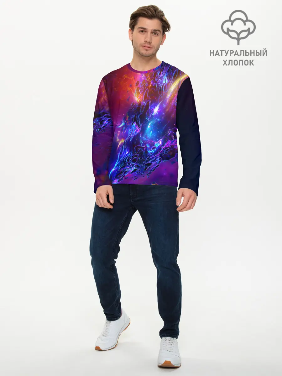 Мужской лонгслив базовый / Universe Neon (P007_P004ooo2090115, P004ooo2090115)