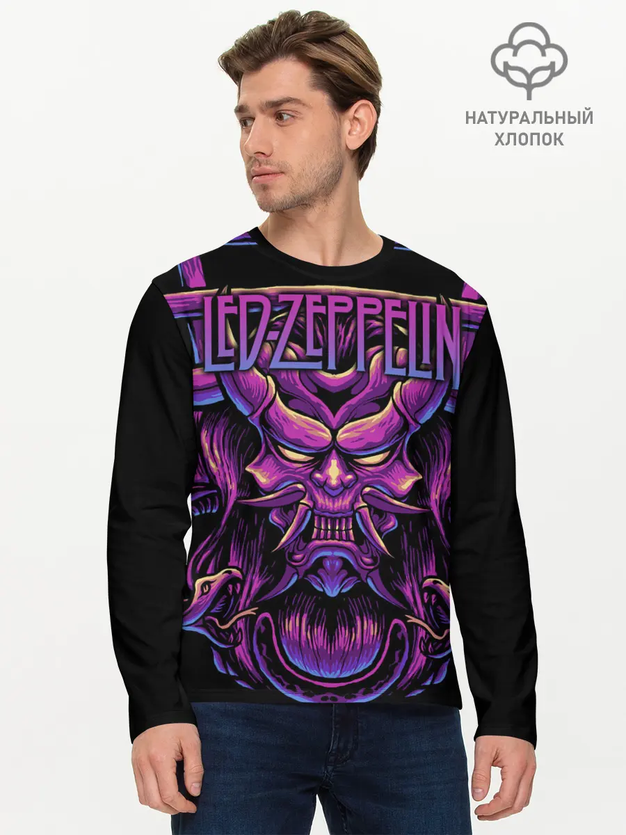 Мужской лонгслив базовый / Led Zeppelin (P007_P004ooo2092095, P004ooo2092095)