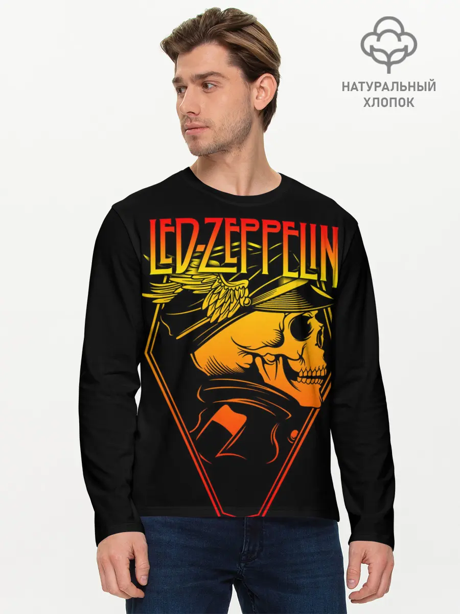 Мужской лонгслив базовый / Led Zeppelin (P007_P004ooo2092071, P004ooo2092071)