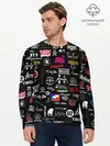 Мужской лонгслив базовый / ЛОГОТИПЫ РОК ГРУПП | PATTERN (P007_P004ooo2091791, P004ooo2091791)