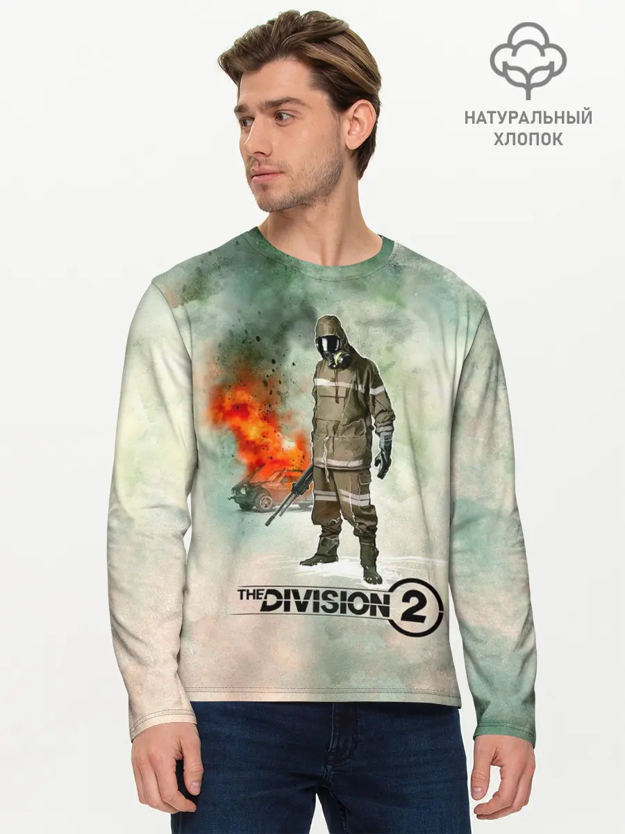 Мужской лонгслив базовый / The Division 2 (P007_P004ooo2093439, P004ooo2093439)