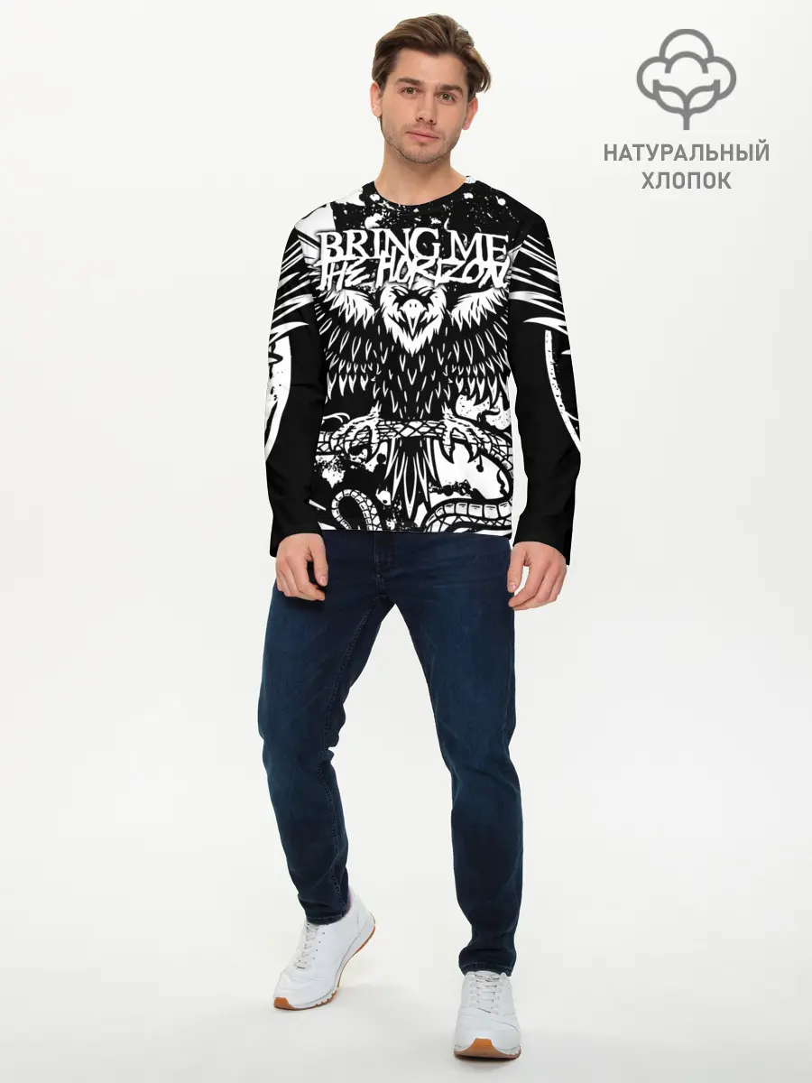 Мужской лонгслив базовый / Bring Me the Horizon (P007_P004ooo2097713, P004ooo2097713)