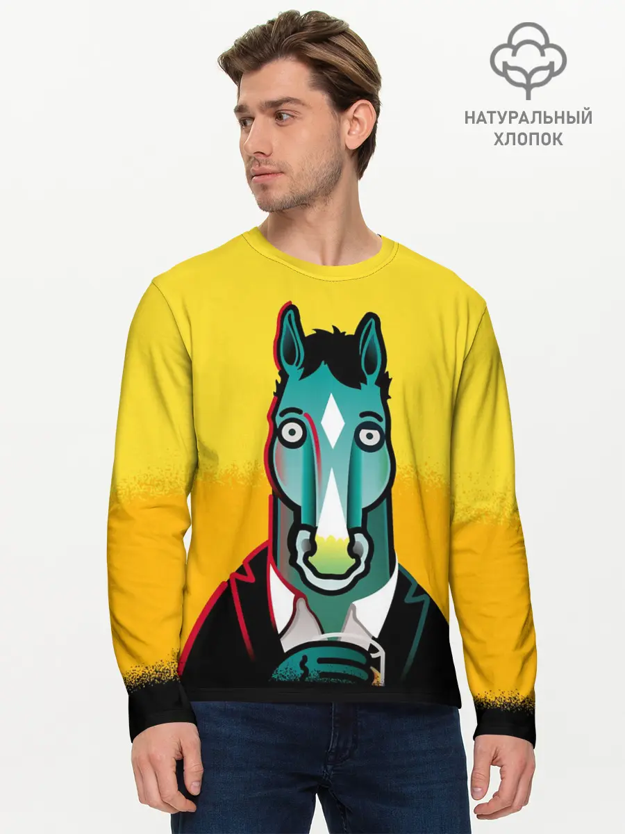 Мужской лонгслив базовый / BoJack Horseman (P007_P004ooo2099417, P004ooo2099417)