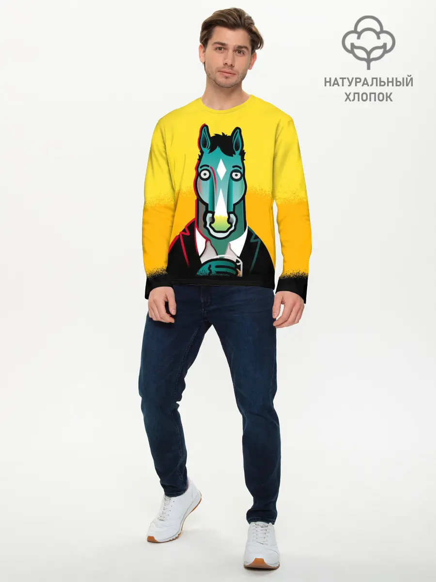 Мужской лонгслив базовый / BoJack Horseman (P007_P004ooo2099417, P004ooo2099417)