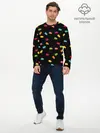 Мужской лонгслив базовый / Мармеладные мишки (P007_P004ooo2100071, P004ooo2100071)