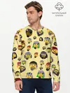 Мужской лонгслив базовый / Thinking emoji skins (P007_P004ooo2101851, P004ooo2101851)