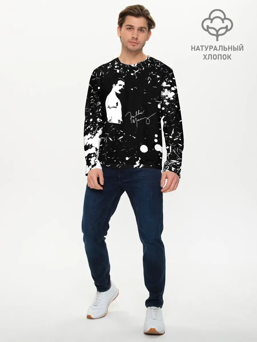 Мужской лонгслив базовый / Queen (P007_P004ooo2101923, P004ooo2101923)