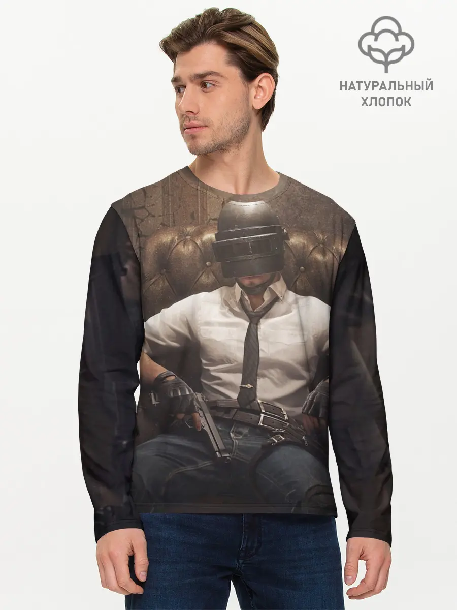 Мужской лонгслив базовый / PUBG (P007_P004ooo2100381, P004ooo2100381)