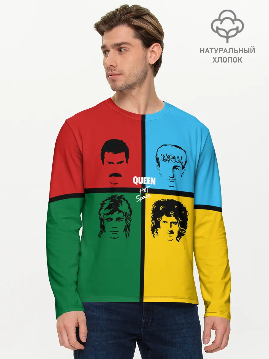 Мужской лонгслив базовый / Queen (P007_P004ooo2105789, P004ooo2105789)