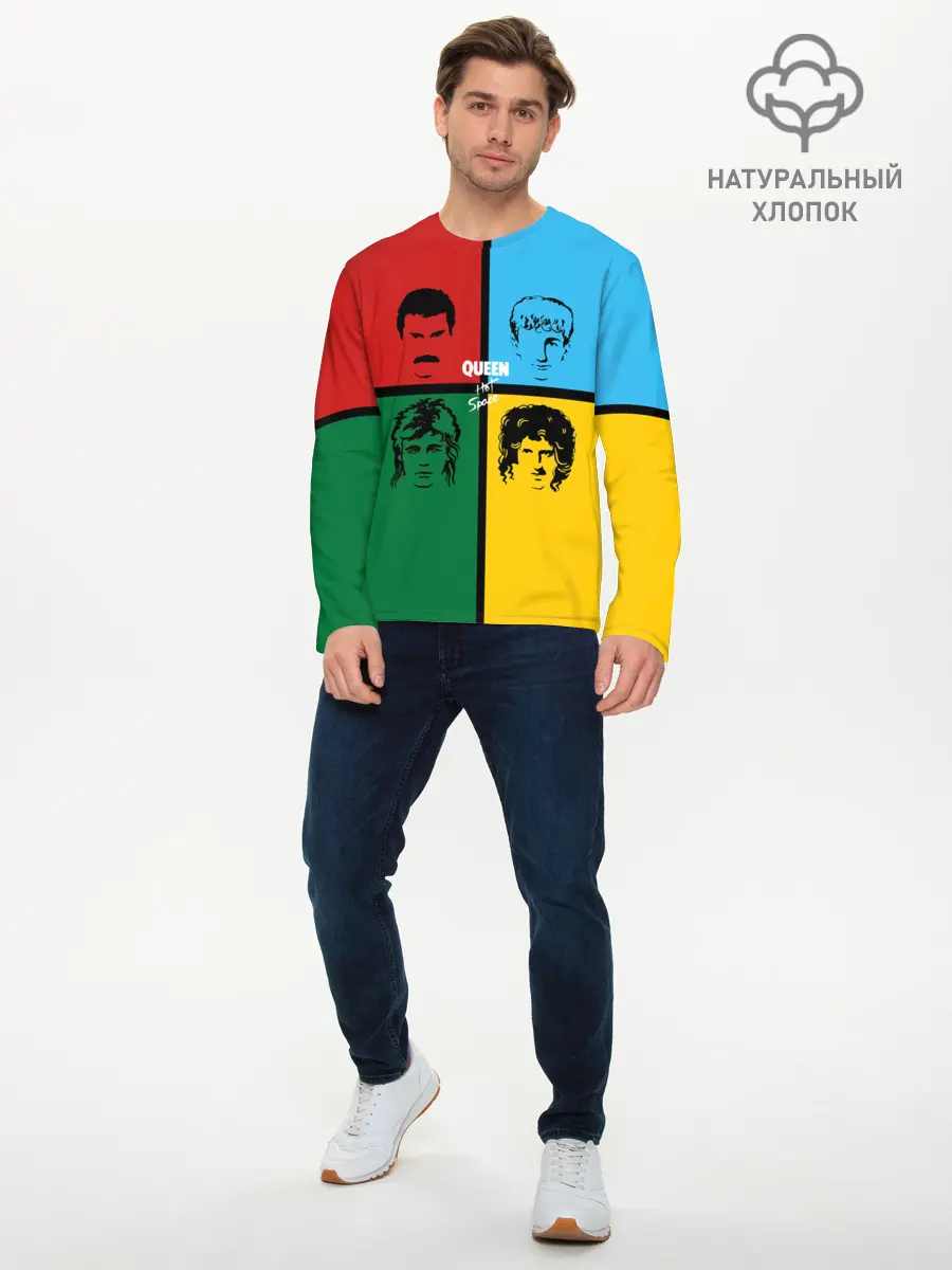 Мужской лонгслив базовый / Queen (P007_P004ooo2105789, P004ooo2105789)