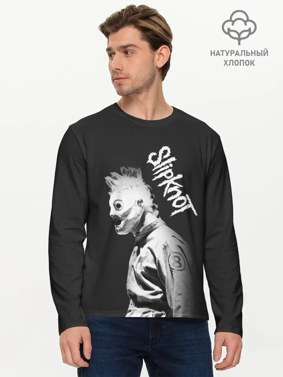 Мужской лонгслив базовый / SLIPKNOT | СЛИПКНОТ (P007_P004ooo2104435, P004ooo2104435)
