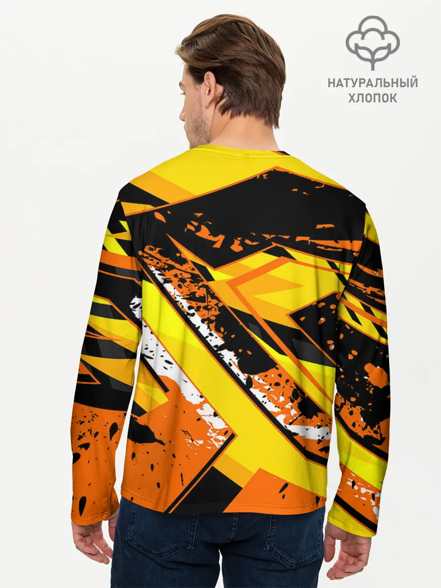 Мужской лонгслив базовый / orange cheeky rust (P007_P004ooo2106207, P004ooo2106207)