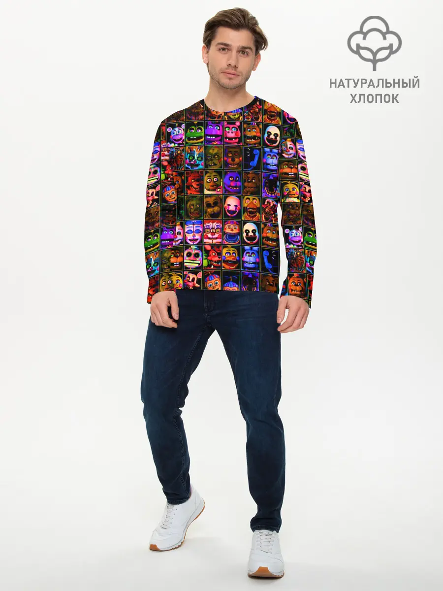 Мужской лонгслив базовый / Five Nights At Freddys (P007_P004ooo2113009, P004ooo2113009)