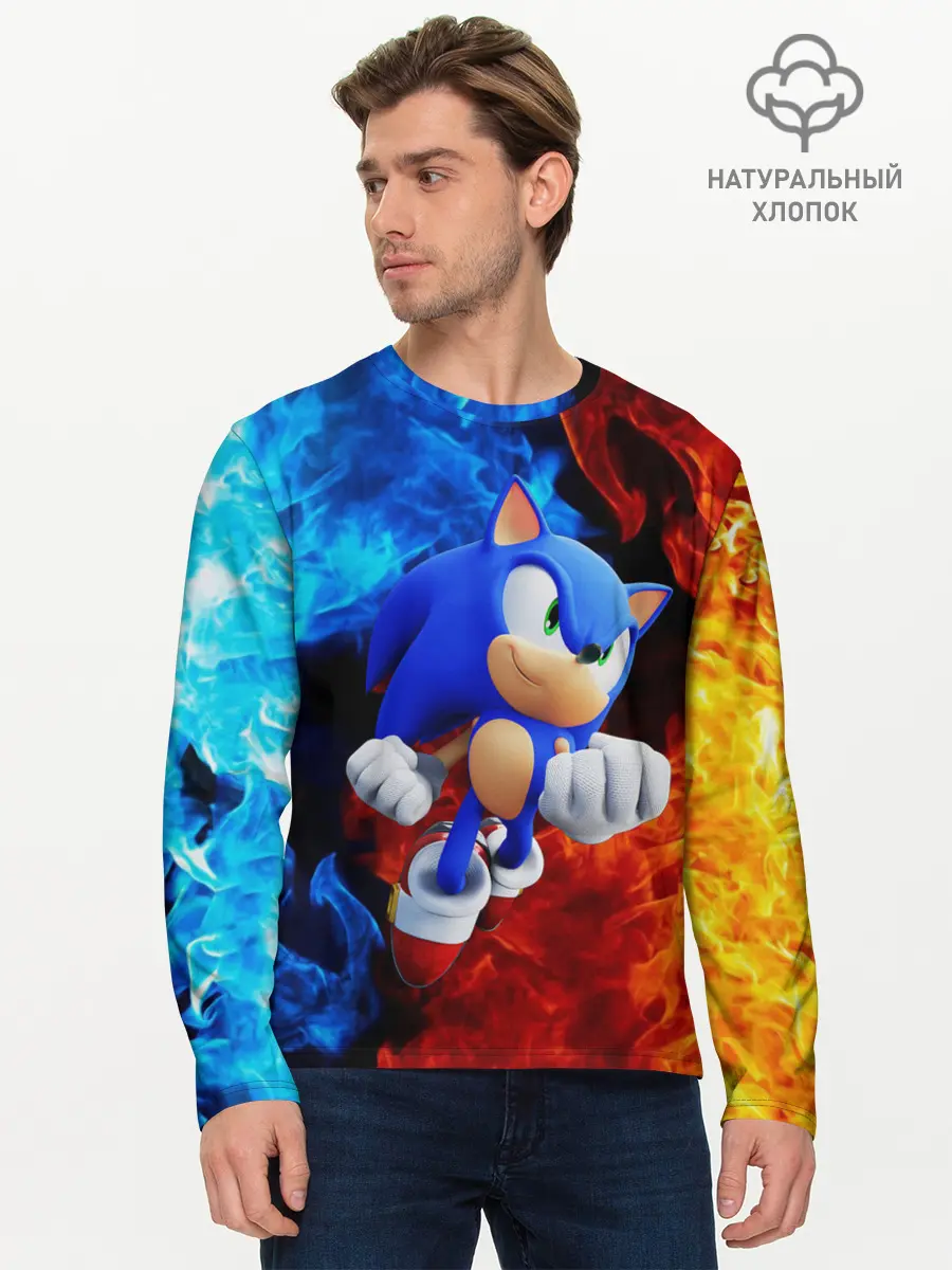 Мужской лонгслив базовый / SONIC (P007_P004ooo2114247, P004ooo2114247)