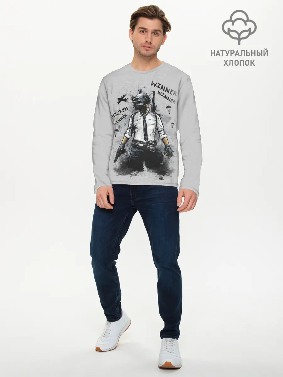 Мужской лонгслив базовый / PUBG (P007_P004ooo2117023, P004ooo2117023)