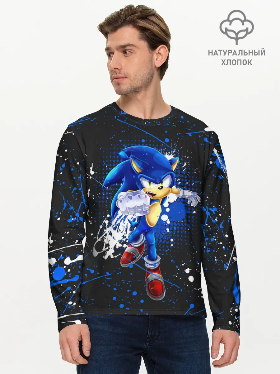 Мужской лонгслив базовый / SONIC (P007_P004ooo2117377, P004ooo2117377)