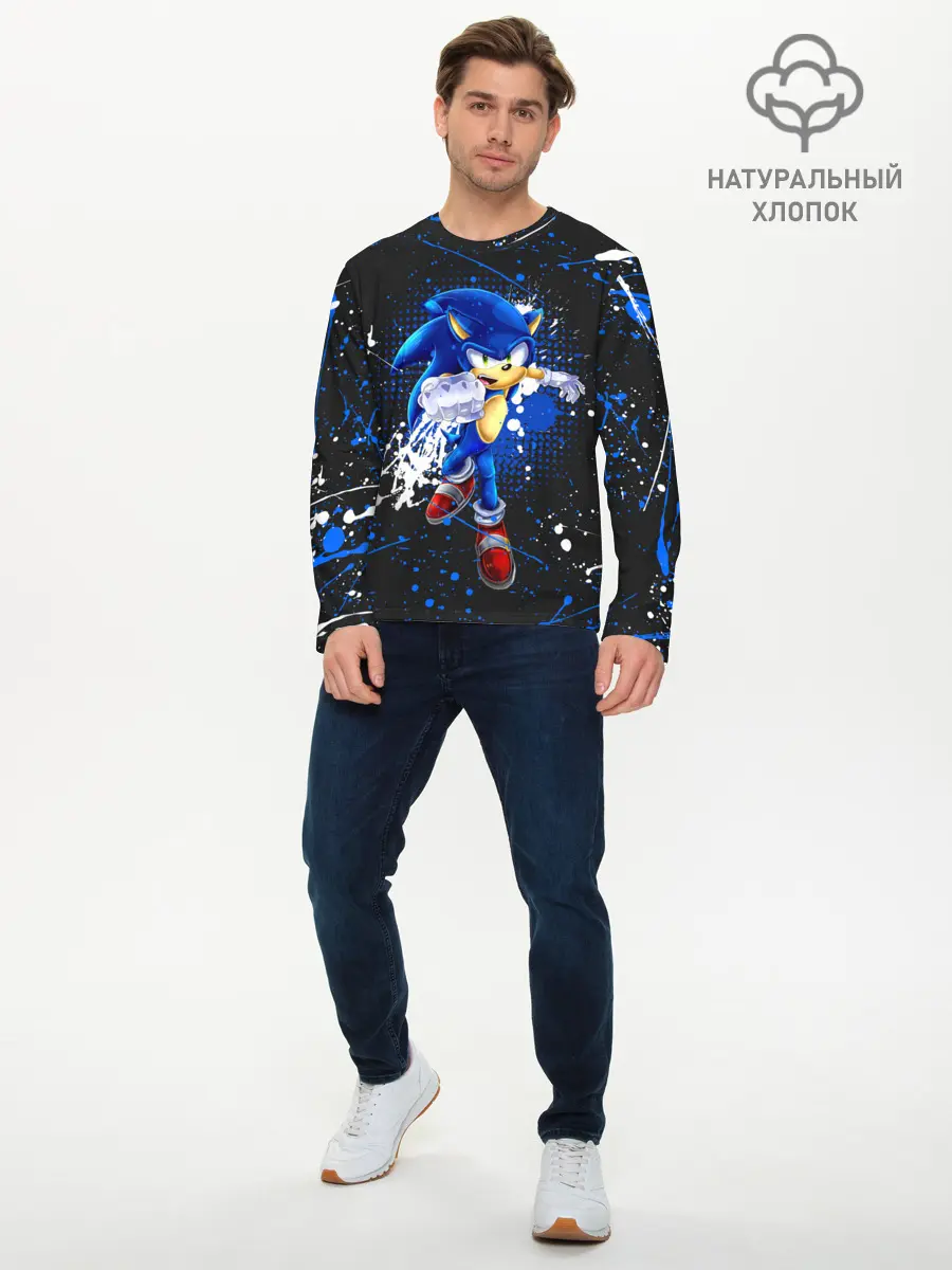Мужской лонгслив базовый / SONIC (P007_P004ooo2117377, P004ooo2117377)