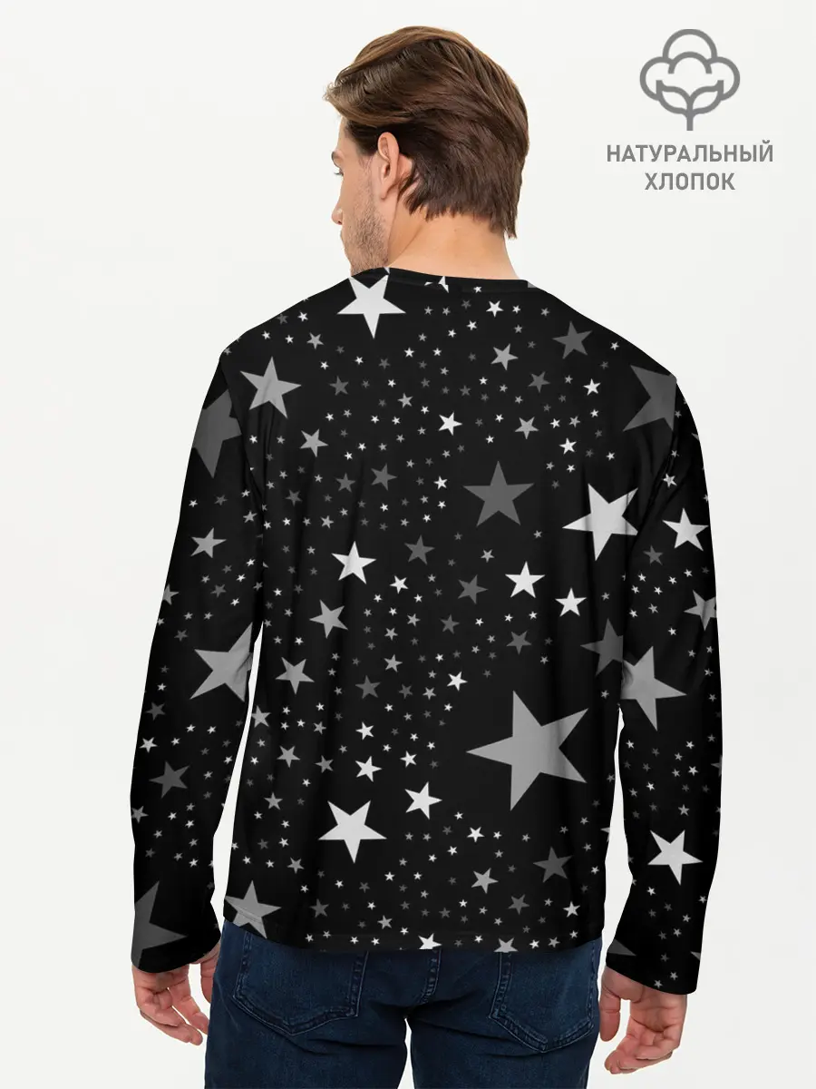 Мужской лонгслив базовый / rolling stones star (P007_P004ooo2119235, P004ooo2119235)