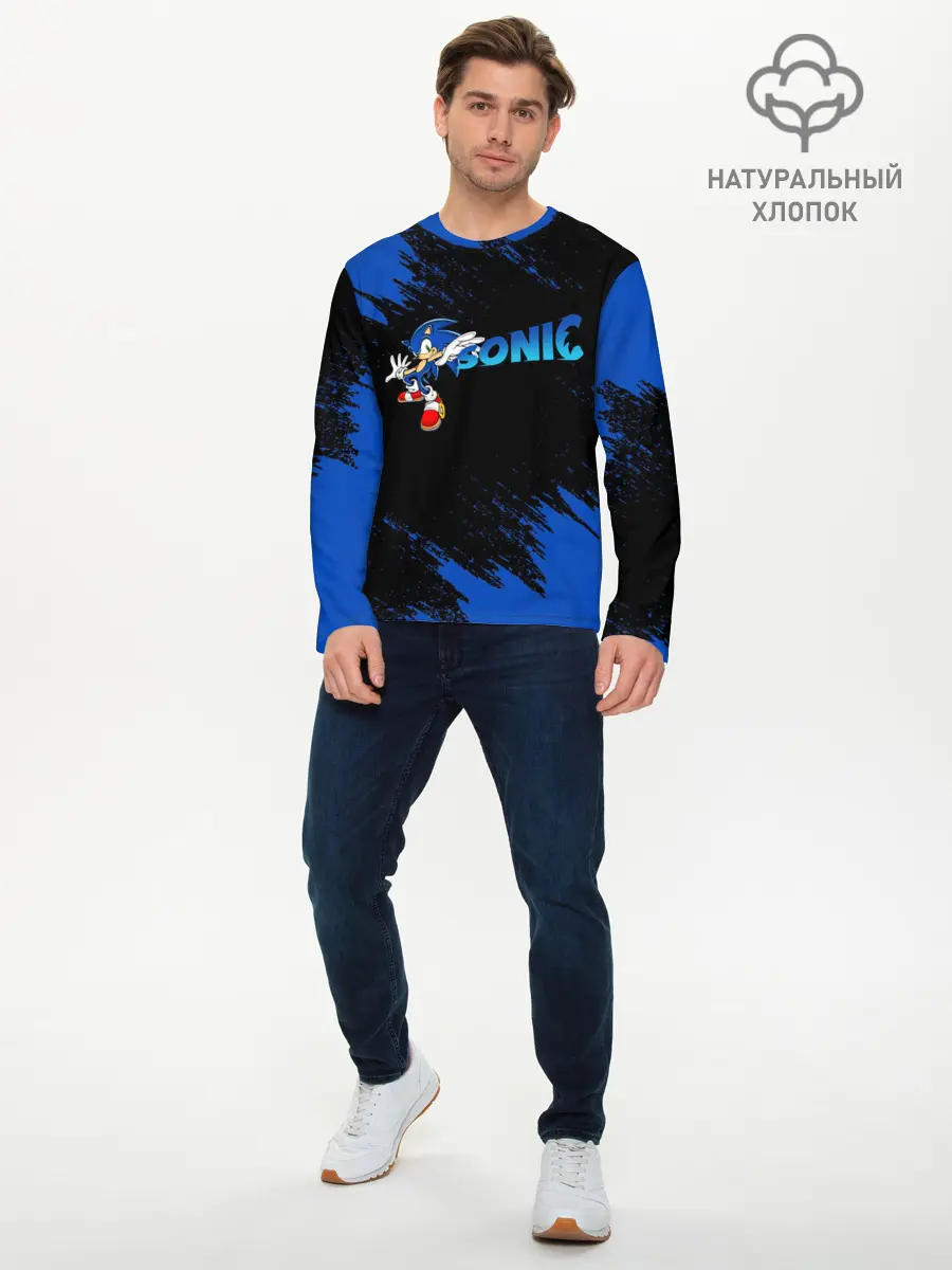 Мужской лонгслив базовый / SONIC (P007_P004ooo2119849, P004ooo2119849)
