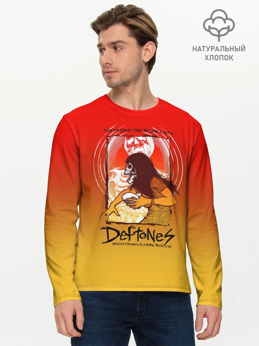Мужской лонгслив базовый / Deftones Poster (P007_P004ooo2120073, P004ooo2120073)