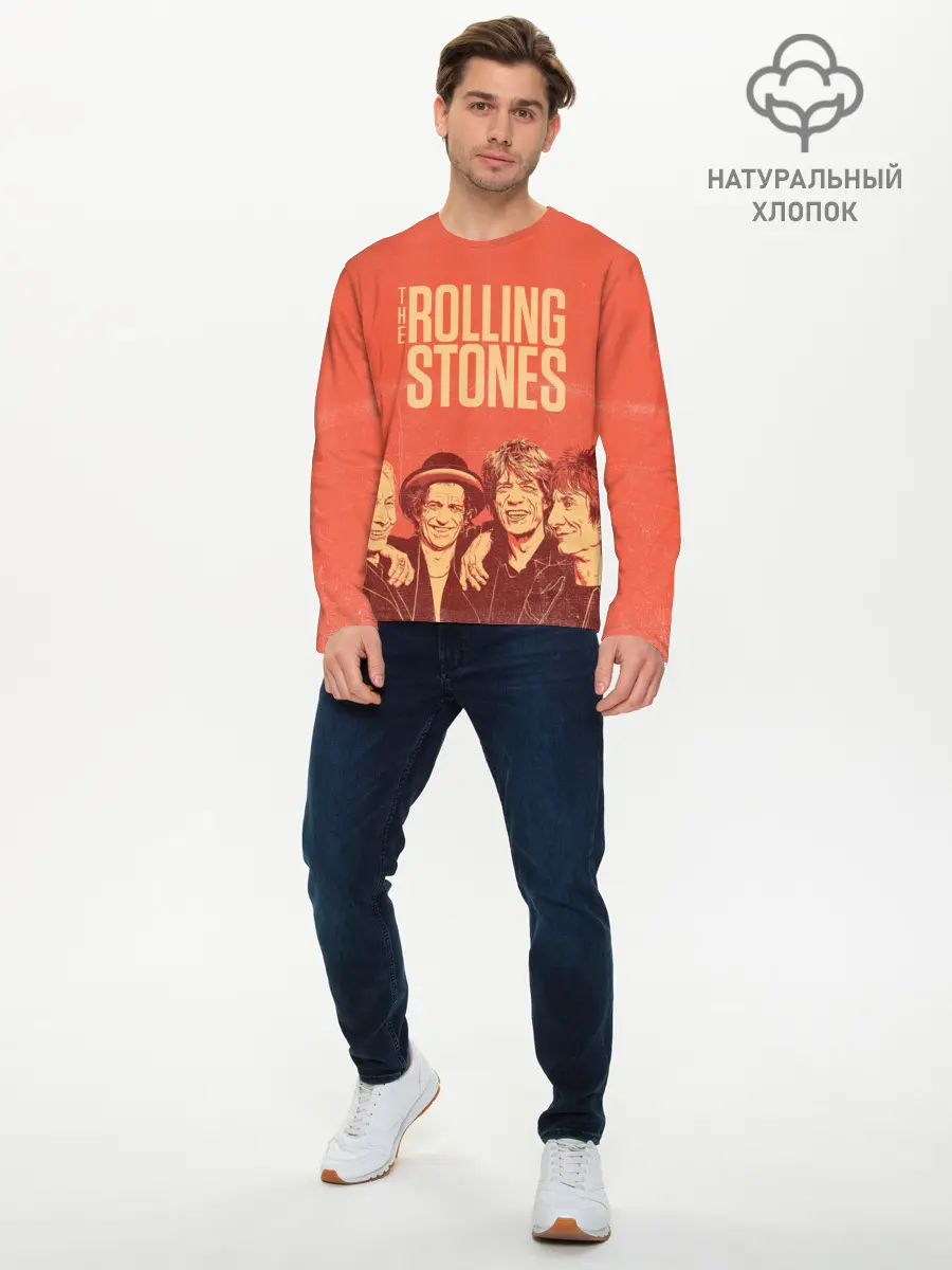 Мужской лонгслив базовый / The Rolling Stones (P007_P004ooo2119347, P004ooo2119347)