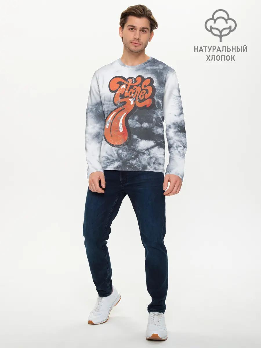 Мужской лонгслив базовый / rolling stones (P007_P004ooo2119287, P004ooo2119287)