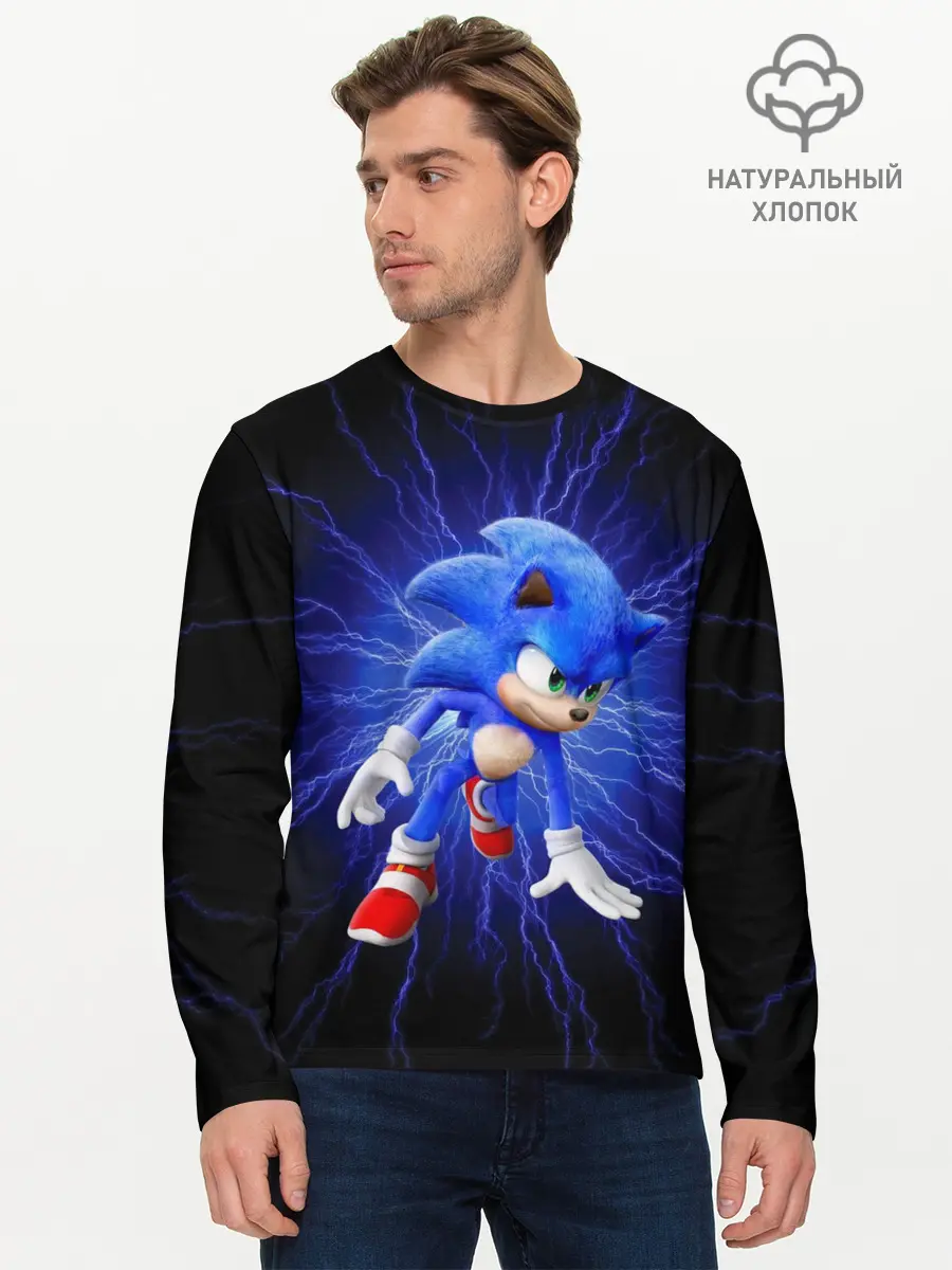 Мужской лонгслив базовый / SONIC (P007_P004ooo2121095, P004ooo2121095)