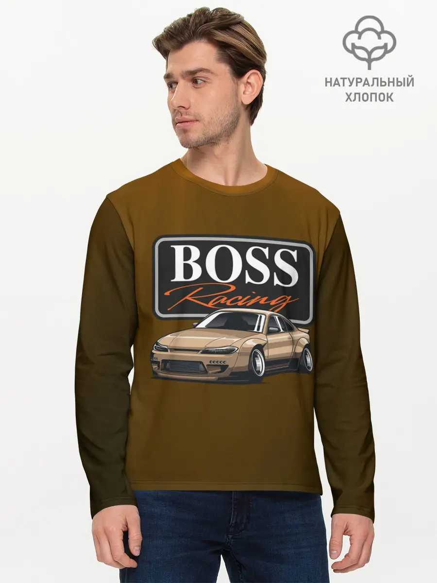 Мужской лонгслив базовый / Boss Racing | BOSS JDM (P007_P004ooo2120507, P004ooo2120507)