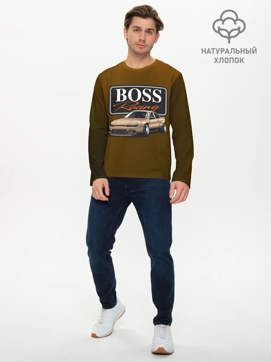 Мужской лонгслив базовый / Boss Racing | BOSS JDM (P007_P004ooo2120507, P004ooo2120507)