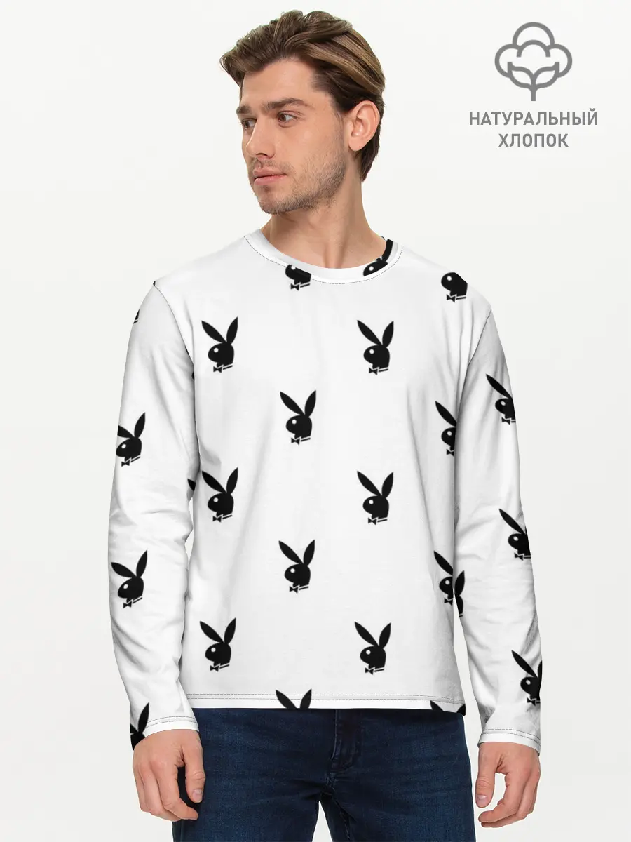 Мужской лонгслив базовый / PLAYBOY | ПЛЕЙБОЙ (P007_P004ooo2123043, P004ooo2123043)