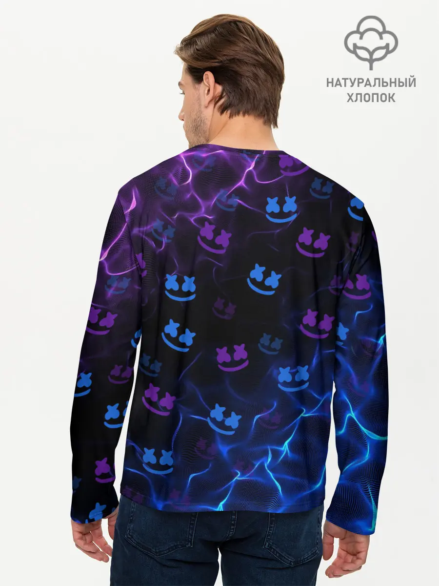 Мужской лонгслив базовый / Marshmello (P007_P004ooo2122473, P004ooo2122473)