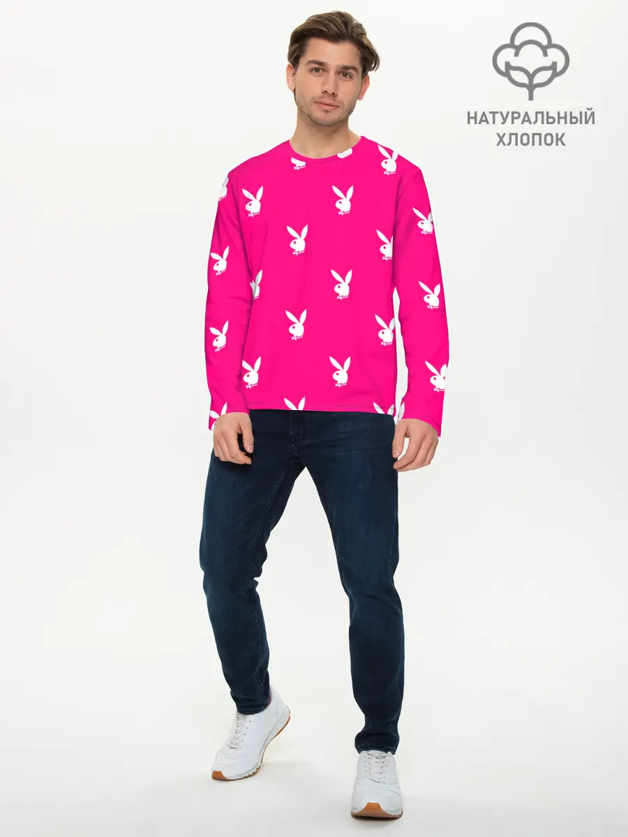 Мужской лонгслив базовый / PLAYBOY | ПЛЕЙБОЙ (P007_P004ooo2123015, P004ooo2123015)