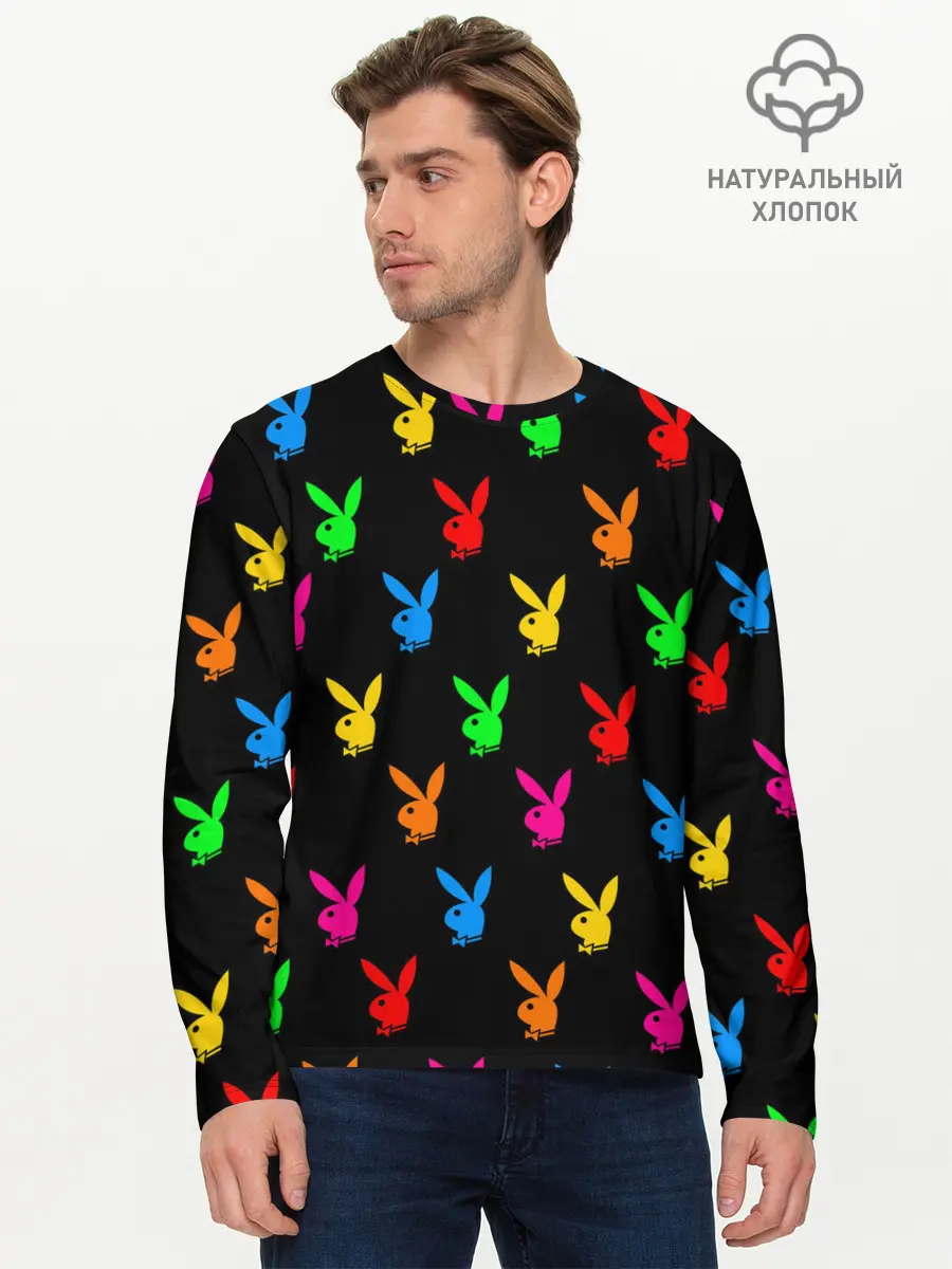 Мужской лонгслив базовый / PLAYBOY | ПЛЕЙБОЙ (P007_P004ooo2123021, P004ooo2123021)