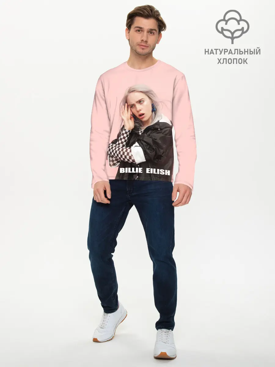 Мужской лонгслив базовый / Billie Eilish (P007_P004ooo2125221, P004ooo2125221)