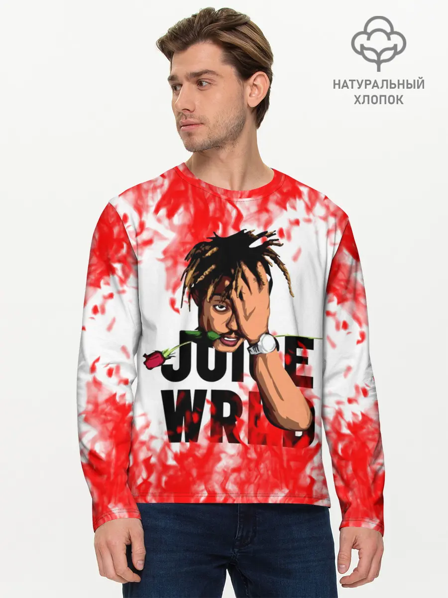 Мужской лонгслив базовый / Juice WRLD. (P007_P004ooo2129599, P004ooo2129599)