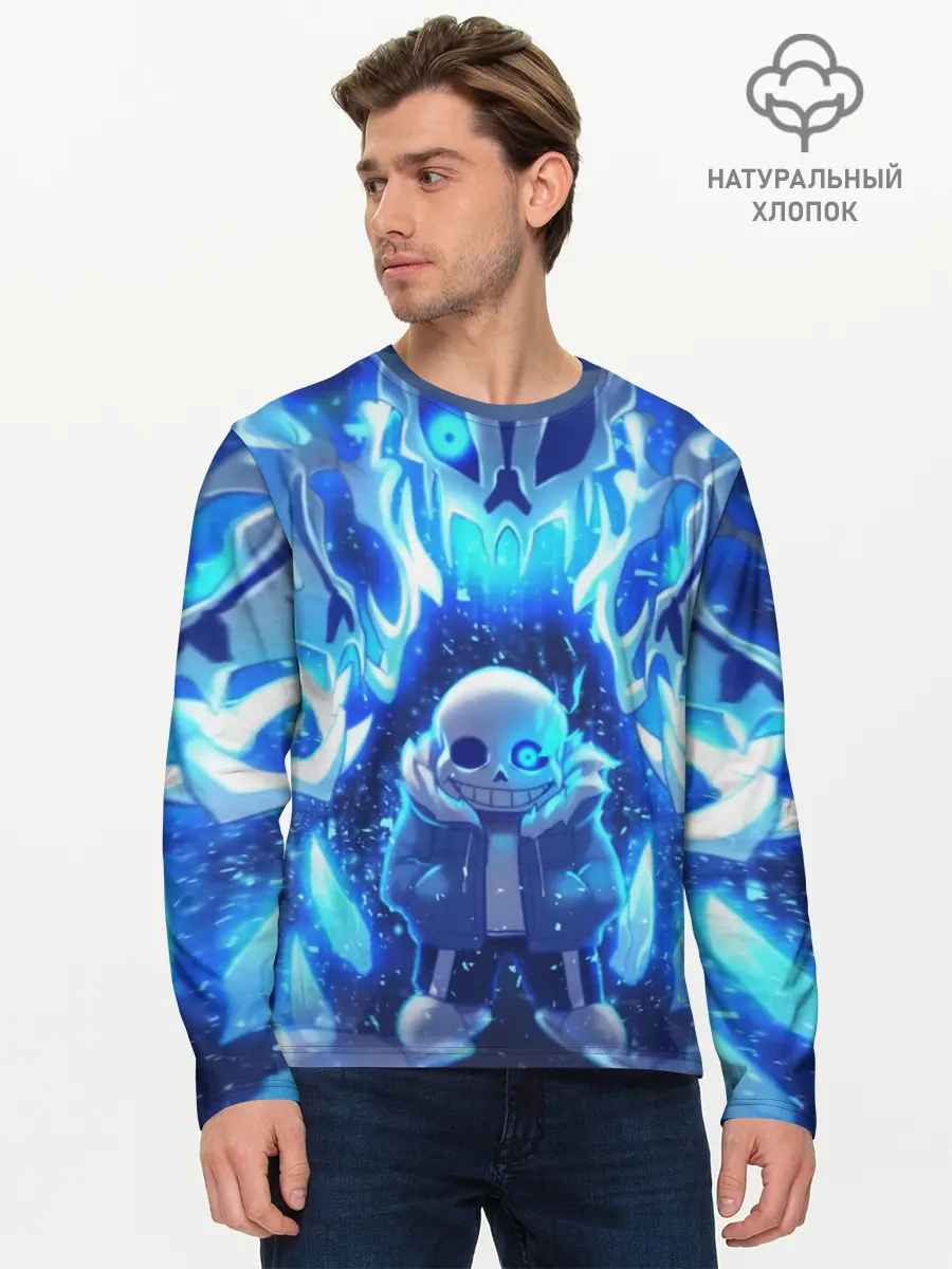 Мужской лонгслив базовый / UNDERTALE | АНДЕРТЕЙЛ (P007_P004ooo2132855, P004ooo2132855)