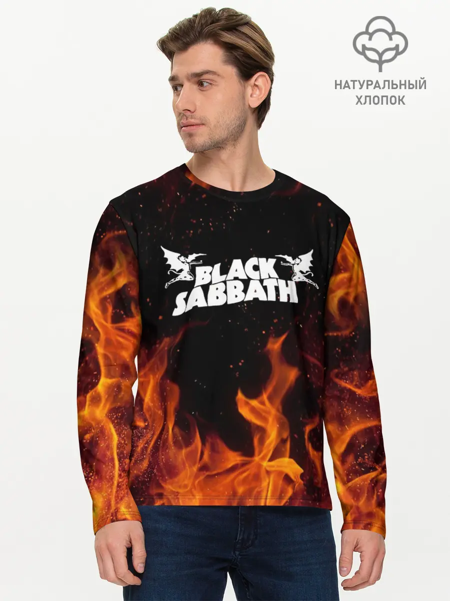 Мужской лонгслив базовый / Black Sabbath (P007_P004ooo2139557, P004ooo2139557)
